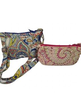 Vera Bradley Crossbody Bags Set of 2 Quilted Cotton Paisley Print